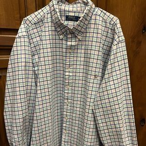 Polo long sleeve casual shirt. 3XB/3TG. Bought new, only worn a couple times.